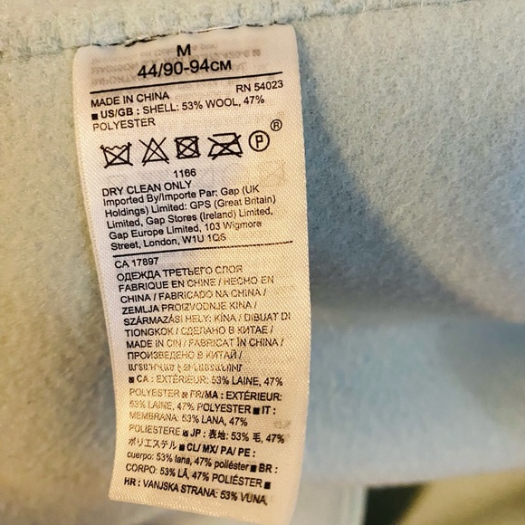 Mint Wool Blend Topcoat | Size M - Picture 5 of 8